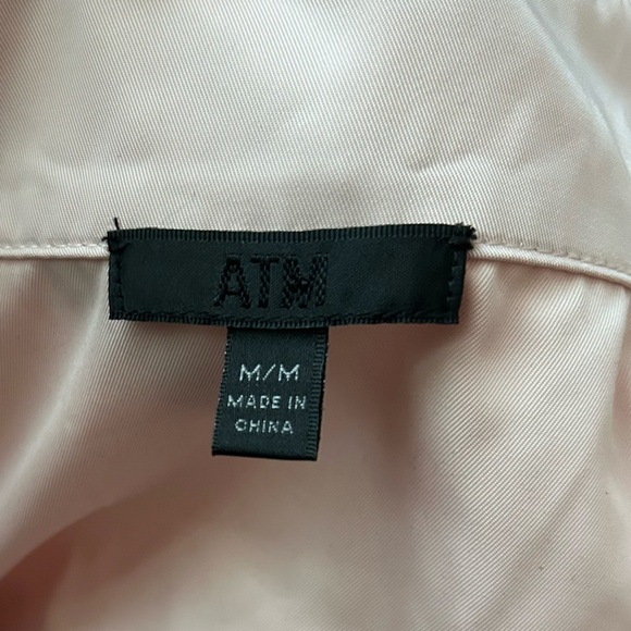 ATM Anthony Thomas Melillo Sporty Cargo Jacket in Oyster Pink Sz M - Picture 9 of 11